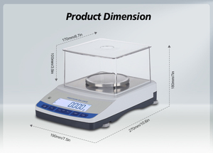 Bilancia Analitica da Laboratorio con Schermo Antivento, 500gX1mg, Bilancia Digitale di Precisione, Accuratezza 0,001 Grammi, Bilancia Milligrammica Scientifica - Product Image 3