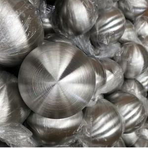 Sphère creuse en acier inoxydable de taille complète, finition mate brossée - Product Image 5