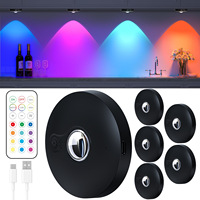 Lámpara de Noche Magnética Recargable para PC, Marco de Fotos, Diseño Moderno y Minimalista, Control Remoto, Iluminación RGB/Ambiente, para Gabinete o Pared