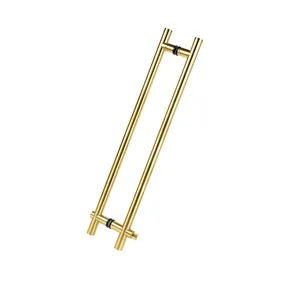 China supplier stainless steel sliding door golden color locks handle