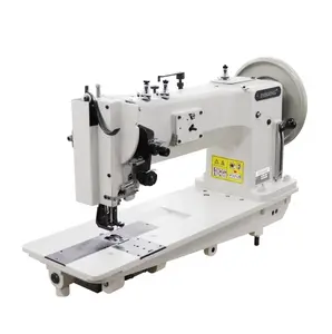Máquina de coser industrial de alta resistencia, costura plana con aguja única/doble, venta de fábrica