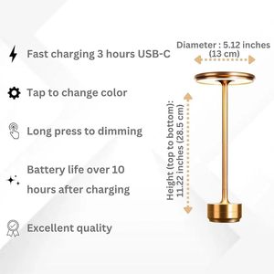 โคมไฟ LED ไร้สายชาร์จได้แบบนอร์ดิกโคมไฟตั้งโต๊ะกลางคืนโคมไฟตั้งโต๊ะแบบไร้สายชาร์จไฟได้หรูหรา - Product Image 3