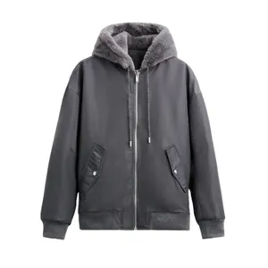 Veste d'hiver réversible pour homme LAYENNE, coupe-vent, manches classiques, en polyester/coton. - Product Image 3