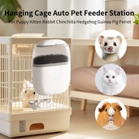 Petwant OEM ODM Distributeur automatique de nourriture pour petits animaux avec cage suspendue de 1,8 L, caméra 1080P, détection de mouvement, station d'alimentation automatique pour lapins