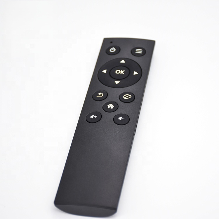 Factory Supply Smart <strong>Android</strong> <strong>TV</strong> <strong>Box</strong> Wireless 12 Silicone Buttons Black Remote Control with Learning Code Rolling Code Fixed Code