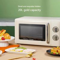 Ocooker Four à micro-ondes à plateau tournant minimaliste rétro de cuisine 20L 700W