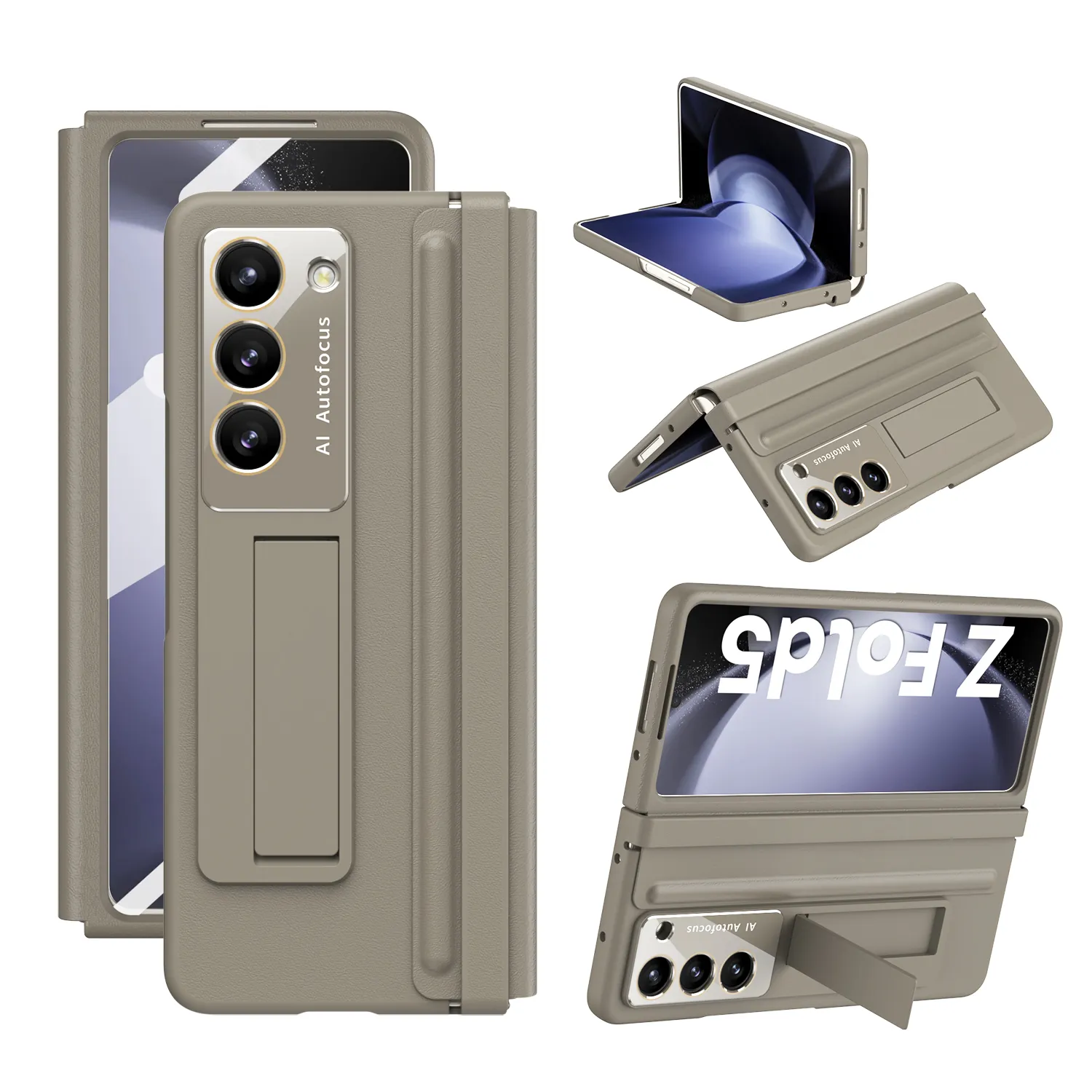 Étui de téléphone de mode pour samsung z fold 5 4 antichoc en cuir protéger étui complet dur pc étui de téléphone pour samsung z fold 4 5