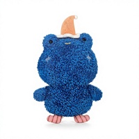 Peluche grenouille amusante Printemps Enchanté, bleue, en forme de pierre à encre, coussin compagnon, cadeau d'anniversaire unisexe, polyester et coton PP