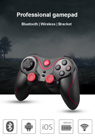Manette de jeu sans fil X3 pas chère pour PC/mobile avec volant de direction et moteur à vibration