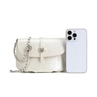 Tas Selempang Wanita Resmi Cow&Kitty 2026 Terbaru, Mewah, Kasual, Model Cloud Clutch 8316 Putih PU dengan Penutup XL