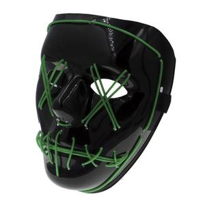 LED EL precio de fábrica de neón máscara con <span class=keywords><strong>2</strong></span> * AA constante conductor para evento de Halloween - Product Image 2