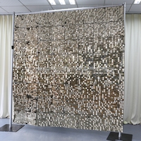 Panneaux muraux en PVC à paillettes scintillantes activées par le vent décoratifs SL210712-1 pour la décoration de fond de mariage
