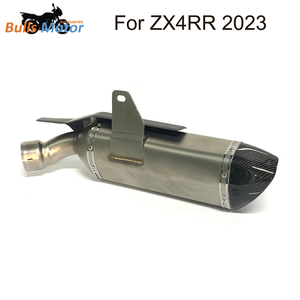 Silencieux d'échappement de <span class=keywords><strong>moto</strong></span> de 52mm en acier inoxydable 304 pour 2023 + ZX4RR silencieux modifié <span class=keywords><strong>manchon</strong></span> en acier inoxydable embout en Fiber de carbone - Product Image 4