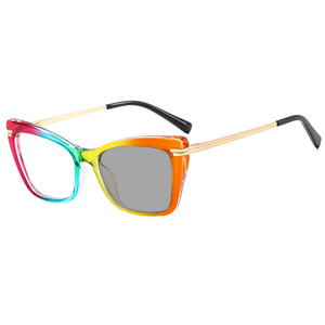 5044 Photochromic High Quality <strong>Cat</strong> Eye Spring Hinge Computer Blue Light Blocking Photocromic Eyeglasses Glasses Frames - Product Image 5