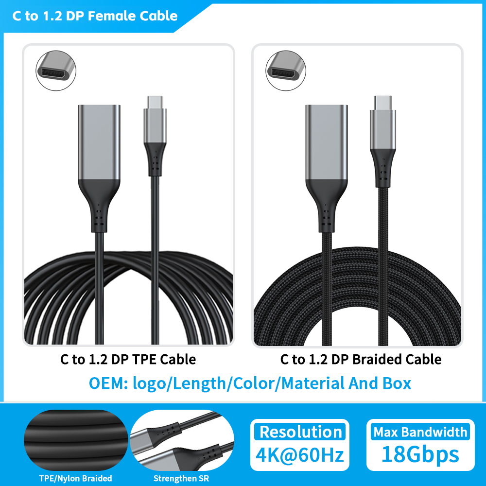 Silver [ USB C to DP Female 1.2 4K60hz ]
