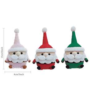 Nuevo Kit de <span class=keywords><strong>Ganchillo</strong></span> Transfronterizo Serie Navideñ<span class=keywords><strong>a</strong></span>, Muñeca Hecha <span class=keywords><strong>a</strong></span> Mano DIY, Tela Brocada, Tutorial en Video en Inglés, Material 100% Acrílico - Product Image 3