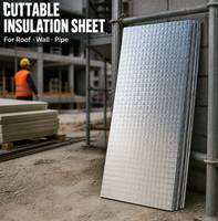 Isolation thermique en aluminium gaufré 5*5 pour conduits CVC, matériau isolant en mousse de caoutchouc