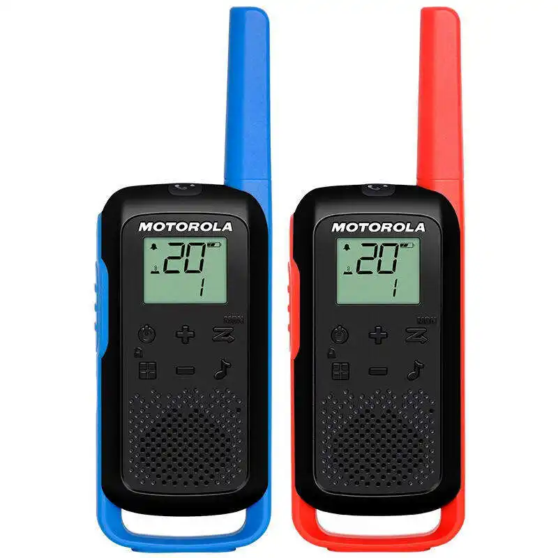 T62 Motorola genggam Walkie Talkie interkom Digital, interkom Digital luar ruangan 16 Saluran 8 km, Radio komunikasi jarak (paket ganda)