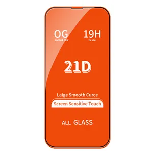 Защита экрана для iPhone 13 без пузырьков 21D 9H взрывозащищенное Закаленное стекло для мобильного телефона iPhone 13 Pro Max Xr