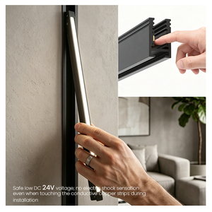 Système d'éclairage sur rail magnétique ultra-plat 5 mm DC24V, spot linéaire suspendu à grille, fixation au plafond, rail magnétique commercial pour intérieur et magasin - Product Image 5