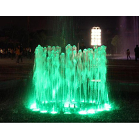 Fuente Musical Circular de Gran Escala para Exteriores, Decorativa para Plazas, con Chorro Alto y Luces LED RGB