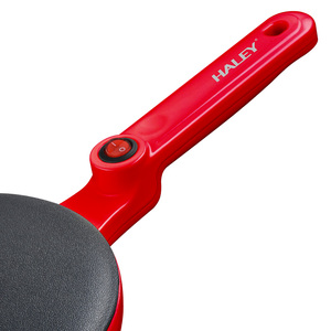 HALEY <span class=keywords><strong>Crêpière</strong></span> <span class=keywords><strong>Électrique</strong></span> 650 W Antiadhésive Rouge et Noire <span class=keywords><strong>avec</strong></span> <span class=keywords><strong>Poignée</strong></span> Suspendue pour Usage Domestique - Product Image 4