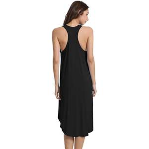 Chemise de nuit sans manches en viscose de bambou pour femme, dos nageur, grandes tailles S-4X, vêtement de nuit rafraîchissant, vente en gros - Product Image 3