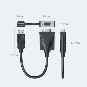 Hiển thị hoạt động cổng DP để <span class=keywords><strong>VGA</strong></span> Nam để nữ Cable Adapter cho HDTV PC Máy chiếu - Product Image 4