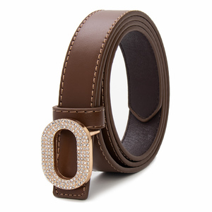 Cinture di cuoio all'ingrosso delle donne della fabbrica <span class=keywords><strong>per</strong></span> i pantaloni dei Jeans vestiti con la lega di moda con fibbia del perno di cuoio delle signore <span class=keywords><strong>cintura</strong></span> - Product Image 4