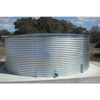Réservoir d'eau cylindrique modulaire personnalisé en acier galvanisé ondulé pour l'irrigation, la lutte contre l'incendie, l'élevage de poissons, panneau ISO9001