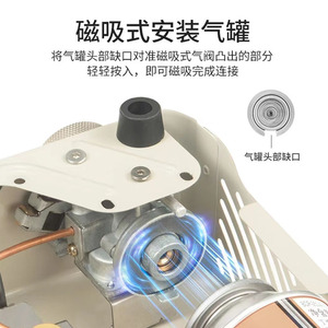 Réchaud portable d'extérieur Buerk 3500W avec allumage pour le camping et la maison, couleur vert macaron - Product Image 4