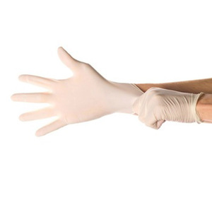 Gants d'examen jetables en latex sans poudre, épaisseur 5 MIL, longueur 24 CM, bord coupé, manchette lisse, usage général, fabriqués en Malaisie - Product Image 5