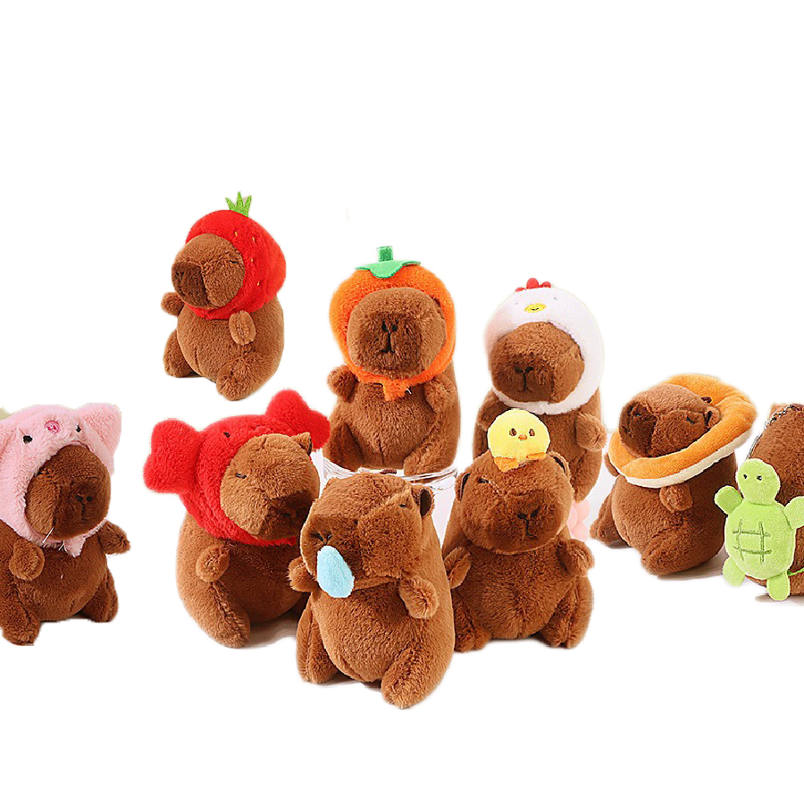 100 дизайн 12 см Peluche Capybara кукла мягкая игрушка в виде животного Милая капибара плюшевые брелки для сумки