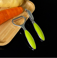 Handmatige metalen zinklegering boogvormige handgreep roestvrijstalen mes keuken schilmesje makkelijk schoon te maken ontwerp fruit groente >20 stuks