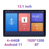 NaviHua Radio de Coche Android Universal con Pantalla Táctil de 13.1 Pulgadas, Navegación GPS, Unidad Principal Multimedia para Automóvil, Reproductor de DVD para Coche