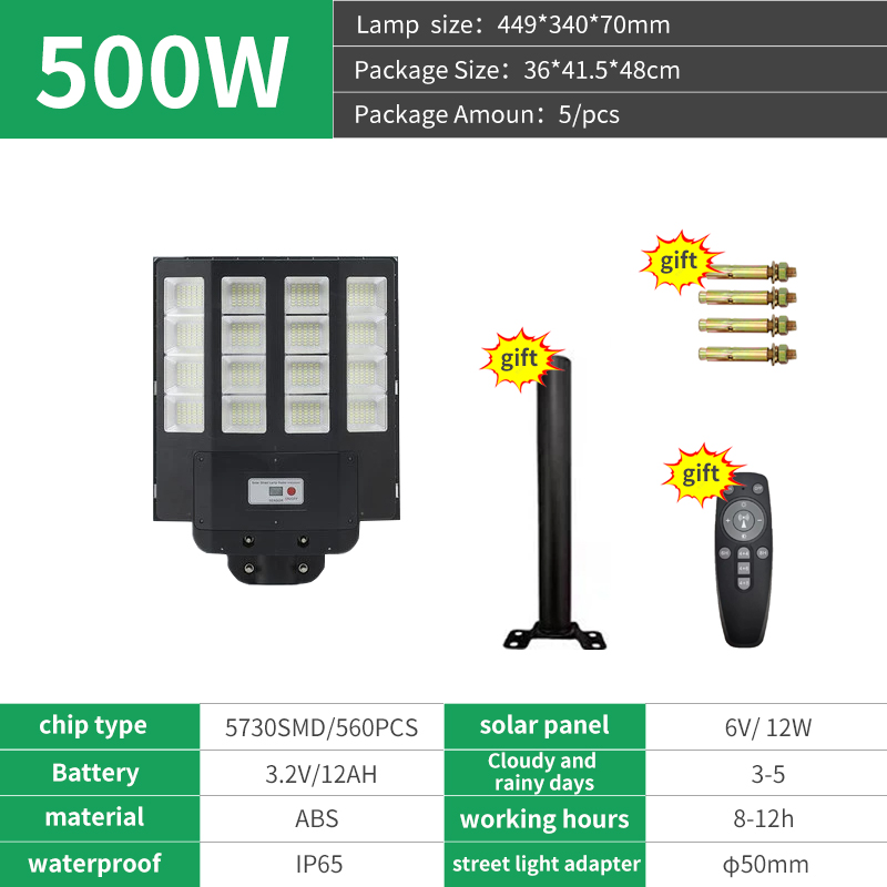 500W / Installation 3-4m / économique