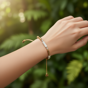 Fashion <b>Beaded</b> <b>Bracelet</b> 316L Stainless Steel PVD <b>Gold</b> Plating Sustainable Resistant Jewelry for Women - Product Image 3