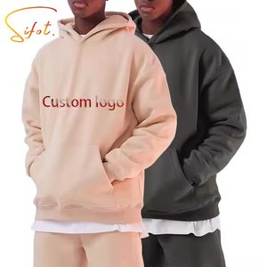 Sifot Vente en gros Coton Oem Échantillon Personnalisé 500gsm Blanc Hoodies Surdimensionné Poids Lourd Puff Imprimer - Product Image 1