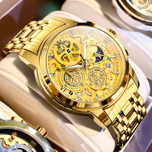 OLEVS 9947 Elegante Orologio da Polso Originale al Quarzo per Uomo, Cronografo in Acciaio Inossidabile, Orologio Business con Data Automatica e Lancette Luminose - Product Image 1