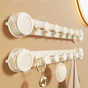 Wall Mounted Suction Cup Hooks Heavy Duty Clothing Organizer Rectangle Shape No Drilling Required For Door Back Storage - Product Image 1