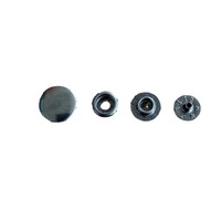 Boutons-pression ronds à quatre griffes SELEX, boutons-pression métalliques pour vêtements, accessoires vestimentaires haut de gamme, nickel noir, 15 mm, provenance Chine