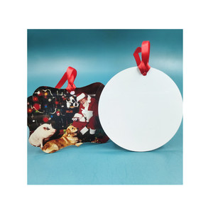 Ornements de Noël vierges en MDF 2026 pour sublimation, décorations de fêtes en gros, fournitures de suspension en bois - Product Image 5
