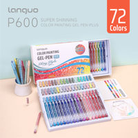 Set Pulpen Gel Model Kreatif 72 Warna, Pulpen Suntik Menarik 1.0mm, Hadiah untuk Pelajar, Alat Tulis Unik, Perlengkapan Klinik & Kantor, Berkilau