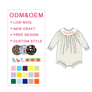 <span class=keywords><strong>2025</strong></span>, Pelele para niña, ropa bordada con nombre personalizado, Pelele para niña, mono con lazo rosa Floral para niña, Pelele de manga larga para niña - Product Image 4