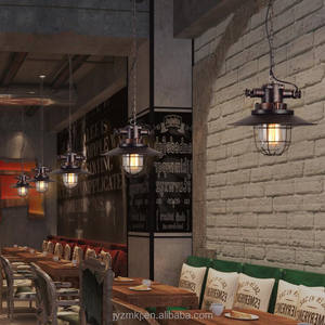 Lampe vintage American Retro Industrial Style Suspension Led noire en fer pour restaurant - Product Image 6