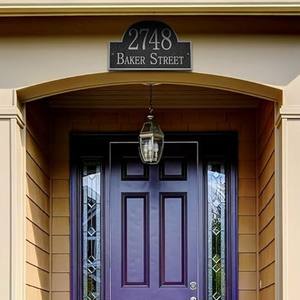 Pelat nama pintu kuningan plak pintu logam alamat nomor rumah timbul personalisasi - Product Image 4