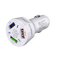 Adaptor Charger Mobil Universal 3 USB Quick Charge 3.0 Pengisian Cepat 18W Pengisi Daya Ponsel USB Cepat untuk Android