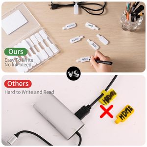Hot Selling Zelfklevend Nylon Koord Tags Multi-Color Beschrijfbare Kabel Management Haak Lus Labels Milieuvriendelijk Voor Computer - Product Image 2