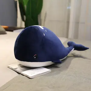 Orca deniz dev dolması yumuşak çevre dostu serin yeni tasarım özel peluş deniz hayvanları mavi balina oyuncak