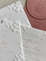 Cartes de mariage haut de gamme personnalisées en gros 2026, impression typographique de luxe, texte en relief, carte postale, liste des invités, carte de menu